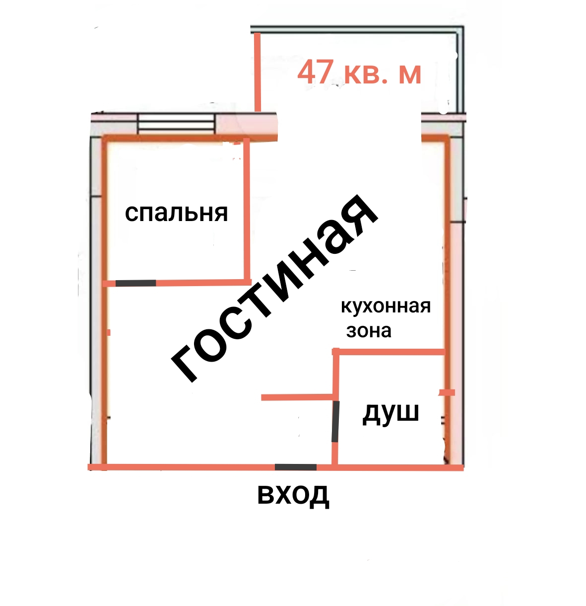 Квартира с вау‑эффектом: ванна у окна, отдельный душ и подвесной шар